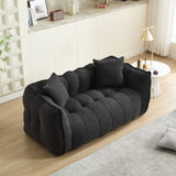 Soft beanbag chair with high resilience foam core for two people. The comfortable square recliner W1996P309526