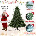 ZUN 8FT Christmas Tree Simulate Nature Advanced Materials Premium Hinged Spruce Artificial Douglas Firs W1773P203596