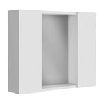 ZUN Artemisa Medicine Cabinet, Double Door, Mirror, One External Shelf -White B20091821