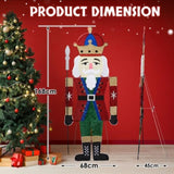 Lighted Nutcracker Christmas Yard Decorations, Pre-lit 2D Nutcracker Soldier with 162 LED Warm White 33024273