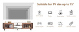 ZUN Mid Century Modern TV Stand for 55/60/65/70 Inch TV, Wood Entertainment Center with Power Outlets, T3177P268165