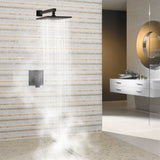 ZUN 10 Inch Rain Shower Head System Shower Combo Set Bathroom Wall Mount Mixer Shower Faucet Rough-In D93101H