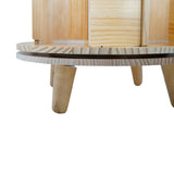 1-Layer Rotating Bookcase 360 Rotating Display Rack Pine Wood Rotating Bookshelf 94148618