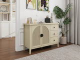 Rattan 2 Door 3 Drawer Cabinet, Suitable for Bedroom, Living Room, Study W688P223037