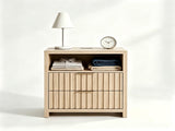 () 2-Drawer 1-Shelf Honeycomb Board MDF Bedside Table 23.6*15.6*25.2in Light 77639782