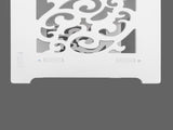 Wood-plastic Board Six Tiers Carved Shoe Rack White A 26180822