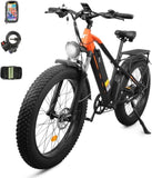 ZUN Electric Bike 1000W Motor Fat Tire 26x4 Mountain Bike T3177P268164