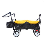 ZUN folding wagon Collapsible Outdoor Utility Wagon, Heavy Duty Folding Garden Portable Hand Cart, Drink W22747804