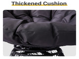 38" Ergonomic Swivel Wicker Papasan Chair with Thick Tufted Cushions, 360 Degree Rotatable Chairs 44208273
