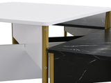 Modern Nesting Coffee Tables Set of 4 -Mid Century Modern Square Living Room Table, Free Adjustable N770P309785B