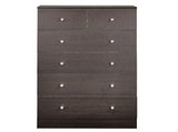 6-Drawer Storage Cabinet with Matte Gold Handles Particleboard Drawer Dresser with Textured Melamine 19937961