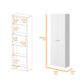 ZUN Virginia Double Door Storage Cabinet, Five Shelves B128P148833