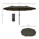 ZUN Outdoor beach umbrella/Double-Sided Market Umbrella （Prohibited by WalMart） 70999440