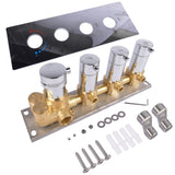 3-Function Silver Brass Shower Diverter Thermostatic Valve Shower Diverter Valve Constant 43244741
