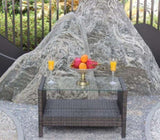 Outdoor patio Furniture Coffee Table with clear tempered glass W20967099