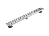 30 Inch Linear Shower Drain with Removable Brick Patterned Grate Cover, 304 Stainless Steel Shower 90260495