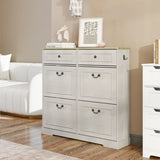 Shoe Storage Cabinet with 2 Drawers, 4 Flip Drawers, Freestanding Shoe Cabinet Organizer with W1120P290633