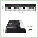 GEP-204 61Key Folding Piano Semi-Weighted Standard Keyboards Digital Piano 68889643