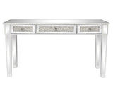 FCH Silver MDF Mirror Surface Broken Glass Three Pumping Computer Desk 43240235