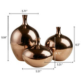Mirrored Ceramic Decorative Vases 3-piece set B03599278