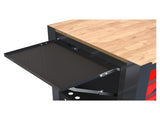 4 DRAWERS MULTIFUNCTIONAL TOOL CART WITH WHEELS AND WOODEN TOP W110265906
