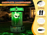 7.4ft Halloween Inflatable Alien in Stasis Pod, Sci-Fi Horror Area 51 Decor with Green Disco Light, 26722409