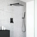 Male NPT Matte Black System, Faucet Set for Bathroom Fixtures with 12 Inch Rain T3177P277450