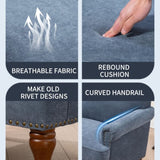 Accent Chair.Nailhead Trim Armchair for Living Room,Comfy Chenille Club Sofa Chair,Springs Cushions W3042P262907