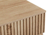 Handleless Grille-Finished 4-Drawer Bedside Table P2 Particleboard MDF & Melamine Veneer 74317864
