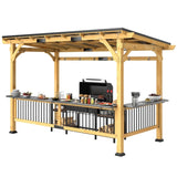 Grill Gazebo Wooden BBQ Grill Gazebo 41143228