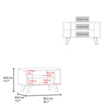 FM FURNITURE Bouse Coffee Table with Open Storage,Wengue B128P301392