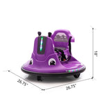 ZUN 12V Snail-Shaped Kids Electric Bumper Car with Remote Control, Ride On Car with LED Lights, Music, W2181P156753