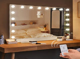 31.5"x22.8" Selfie Remote Control Vanity with Lights, 0.6" Ultrathin Large Hollywood Vanity W3660P373024
