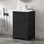 ZUN 20" Bathroom Vanity with Sink, Bathroom Cabinet with Soft Closing Door, Storage Rack and Adjustable N725P194160B