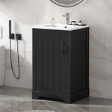 ZUN 20" Bathroom Vanity with Sink, Bathroom Cabinet with Soft Closing Door, Storage Rack and Adjustable N725P194160B