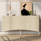 U_Style Elegant Sideboard Featuring Curved Bottom Doors with Arched Groove Design in a Stylish N711P192404K