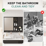 36 Inch Wall Mounted Medicine Cabinet, Bathroom Storage Cabinet with Mirror Door and Adjustabl N710P254924B