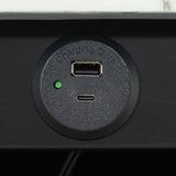 Dining Room Transitional 3pc Dining Set Gloss Table Top w Storage Shelves Side 2x Stools Black Ivory B2741P301902