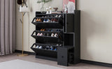 ZUN Versatile Shoe Cabinet with 3 Flip Drawers, Maximum Storage Entryway Organizer with Drawer, Free 18531809