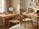 Solid Wood Desk with Drawers, Standing Desk with Smooth Edges, Home Office Desk for Small Spaces, 94318525