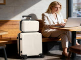 PP Trolley Case 12in 20in 2PCS Suitcase Set Off-White 01123842