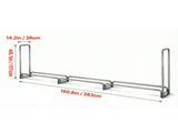 Firewood Rack with Waterproof Cover 150 x 14 x 46 in Outdoor Log Holder 660lb Capacity 73554185
