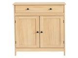 Natural wood color, particleboard with melamine veneer, 60*30*80cm, double doors, single drawer, 45169395