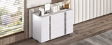 Elegant Modern Dresser with Metal Handle,Mirrored Storage Cabinet with 6 Drawers for Bedroom,Living WF319354AAK