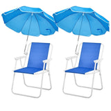 Folding Beach Chair with Umbrella Adults, Lightweight Porable Camping Chair with 265lbs Capacity 41539091