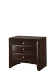 1Pc Contemporary 2 Drawer Nightstand End Table Jewelry Tray Brown Finish Solid Wood Wooden Bedroom B011P144219