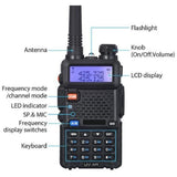 BAOFENG Radio Portable Walkie Talkie UV-5R, Handheld Ham Radio Long Range High Power, Rechargeable 68683924