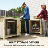 Outsunny Wooden Outdoor Storage Cabinet 79809072