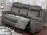 Contemporary Manual Motion Sofa 1pc Couch Living Room Furniture Slate Blue Breathable Leatherette B011133621