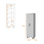 ZUN Oklahoma Tall Pantry Cabinet, Cupboard Storage Organizer with 5-Shelf B128P148774